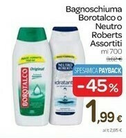 Carrefour Borotalco Bagnoschiuma offerta