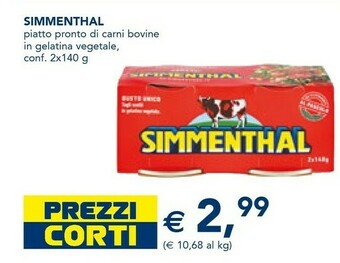Esselunga Simmenthal Piatto Pronto Di Carni Bovine In Gelatina Vegetale offerta