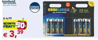 Esselunga Esselunga Pile Alkaline Stilo 12 Pezzi offerta
