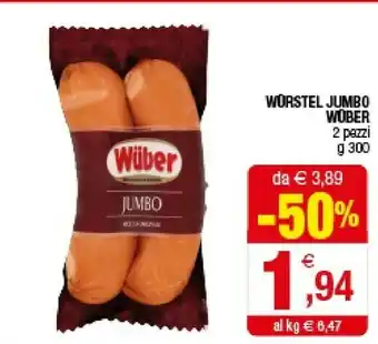 Iperal Wuber Wurstel Jumbo offerta