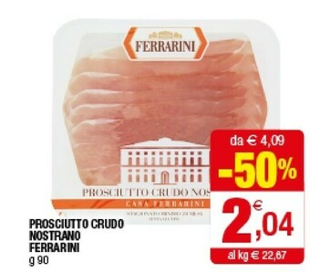 Iperal Ferrarini Prosciutto Crudo Nostrano offerta