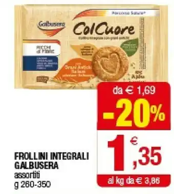 Iperal Galbusera Frollini Integrali offerta