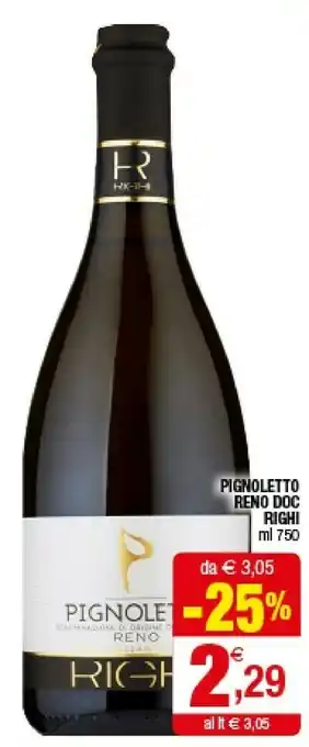 Iperal Righi Pignoletto Reno Doc offerta