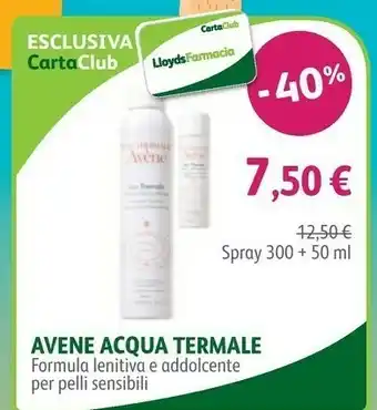 Lloyds Farmacia Avene Acqua Termale Formula Lenitiva E Addolcente Per Pelli Sensibili Spray offerta