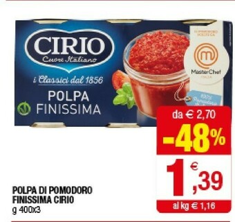 Iperal Cirio Polpa Di Pomodoro Finissima offerta