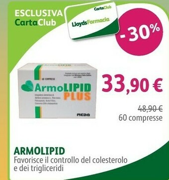 Lloyds Farmacia Armolipid Favorisce Il Controllo Del Colesterolo E Dei Trigliceridi offerta