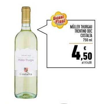 Conad Superstore Costalta Muller Thurgau Trentino Doc offerta