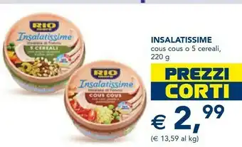 Esselunga Rio Mare Insalatissime Cous Cous Con Tonno Piselli Ceci E Pomodorini 220 G(ml) offerta