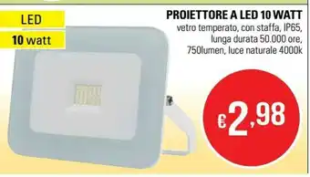 Proiettore A Led 10 Watt