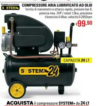 System Compressore Aria Lubrificato Ad Olio