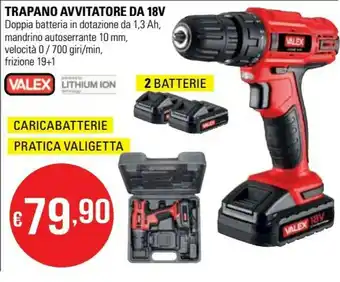 La Prealpina Valex Trapano Avvitatore Da 18V offerta