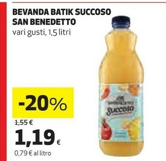 Coop San Benedetto Succoso Gusto Frutti Rossi 1500 G(ml) offerta