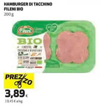 Coop Fileni Hamburger Di Tacchino Bio offerta