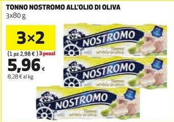 Coop Nostromo Tonno All'Olio Di Oliva offerta
