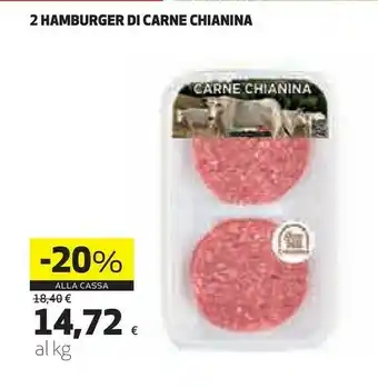 Coop Chianina 2 Hamburger Di Carne offerta