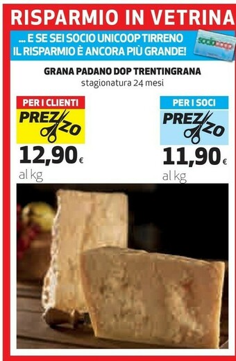 Coop Trentingrana Grana Padano DOP offerta