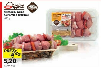 Coop Coop Spiedini Di Pollo Salsiccia E Peperoni offerta