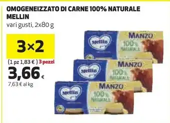 Coop Mellin Omogeneizzato Di Carne 100% Naturale offerta