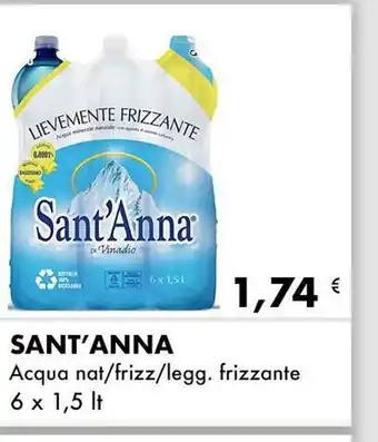 Iper Tosano Acqua sant'anna 6x1.5lt offerta