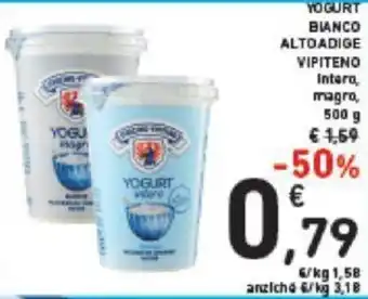 Conad Yogurt Bianco Altoadige Vipiteno 500 g offerta
