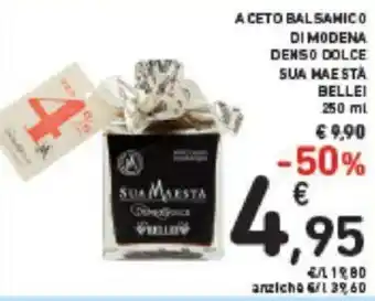 Bellei Sua Maestrà Aceto Balsamico di Modena Denso Dolce 250 ml