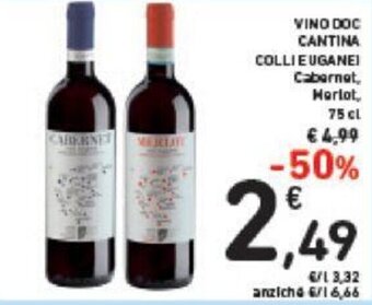 Conad Vino Doc Cantina Colli Euganei 75 cl offerta