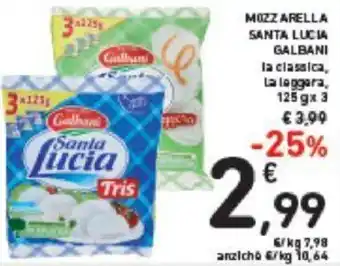 Galbani Santa Lucia Mozzarella 125 g x 3