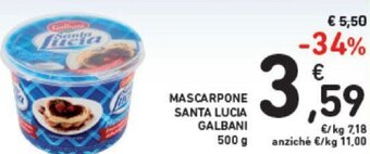 Conad Galbani Santa Lucia Mascarpone 500 g offerta