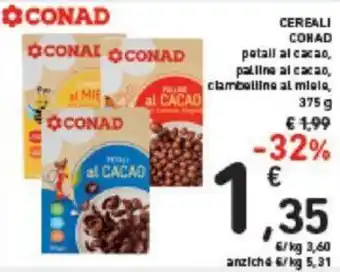 Conad Conad Cereali 375 g offerta