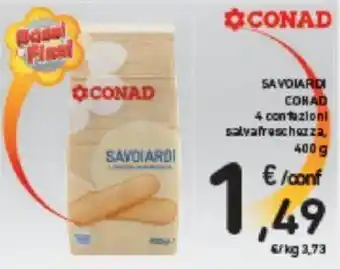 Conad Savoiardi 4 confezioni 400 g
