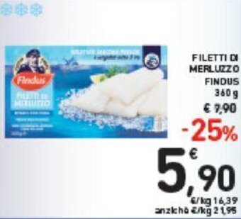 Conad Findus Filetti di Merluzzo 360 g offerta