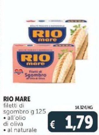 Deco Supermercati Rio Mare Filetti Di Sgombro g 125 offerta