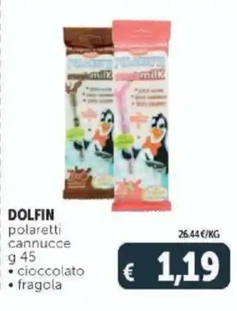 Deco Supermercati Dolfin polaretti cannucce 45 g offerta