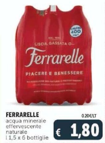 Ferrarelle acqua minerale l 1,5 x 6 bottiglie