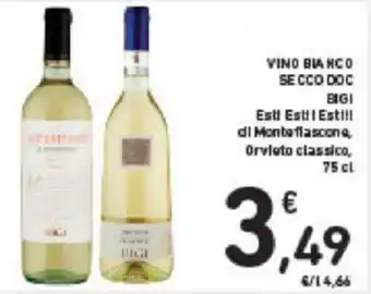 Conad Bigi Vino bianco secco doc 75 cl offerta
