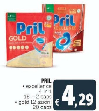 Pril excellence 4 in 1 18 + 2 caps