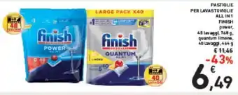 Finish Pastiglie per lavastoviglie 768 g/464 g