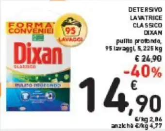 Conad Dixan Detersivo Lavatrice Classico 5,225 kg offerta