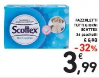 Conad Scottex Fazzoletti Tutti Giorn 36 pacchetti offerta