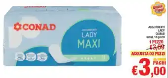 Conad Conad Assorbenti Lady 16 pezzi offerta