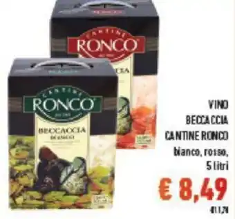 Conad Vino Beccaccia Cantine Ronco 5 litri offerta