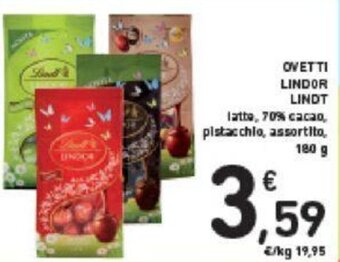 Conad Lindt Lindor Ovetti 180 g offerta