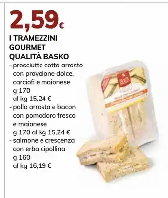 I tramezzini gourmet qualita basko