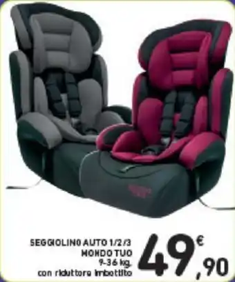 Seggolino Auto 1/2/3 Mondo Tuo 9-36 kg.