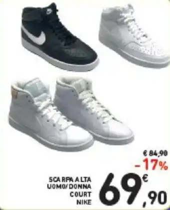 Nike Scarpa Alta Uomo/Donna Court