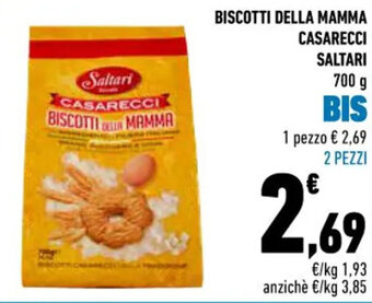 Conad Saltari Biscotti Della Mamma Casarecci 700 g offerta