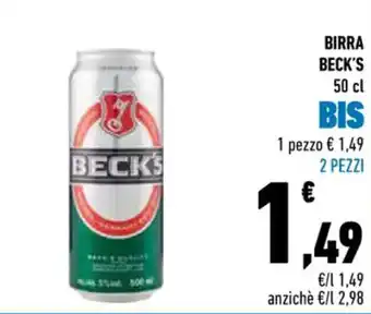 Conad Beck's Birra 50 cl offerta