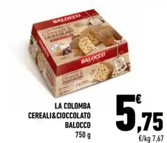 Conad Balocco La Colomba Cereali & Cioccolato 750 g offerta