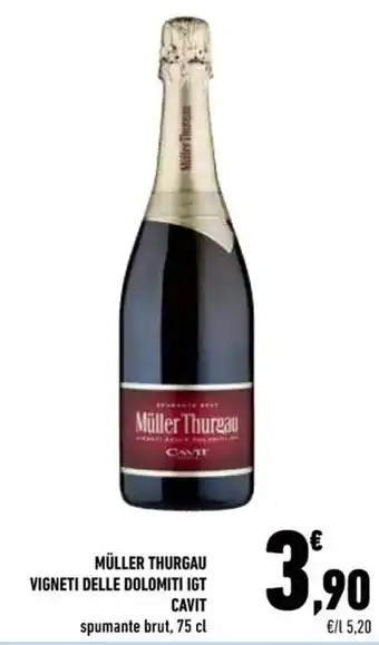 Conad Cavit Müller Thurgau Vigneti Delle Dolomiti IGT 75 cl offerta
