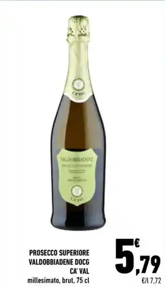 Conad Ca'Val Prosecco Superiore Valdobbiadene Docg 75 cl offerta